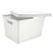 Simplify Storage Tote W/ Lid, 10-7/8 in L x 14-1/2 in W x 10-7/8 in H, White, Plastic 25925-WHITE - alternate 3